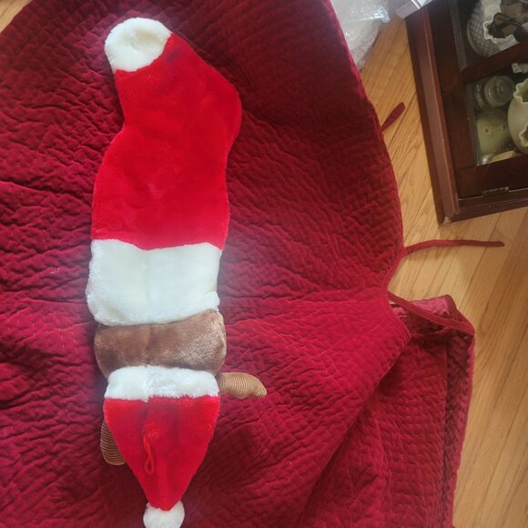 Chrisha Plush Christmas Stocking Moose Embroidered Merry Christmas 1988 - Picture 7 of 9